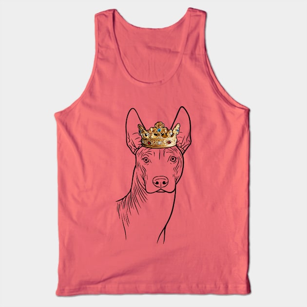 Xoloitzcuintli Dog King Queen Wearing Crown Tank Top by millersye